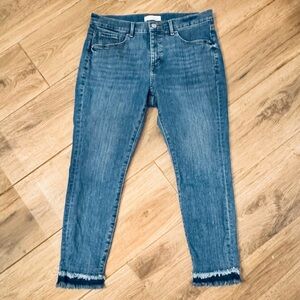 NWOT LOFT Size 30/10P Modern Skinny Double Frayed Hem 5 Pocket Stretch Jeans